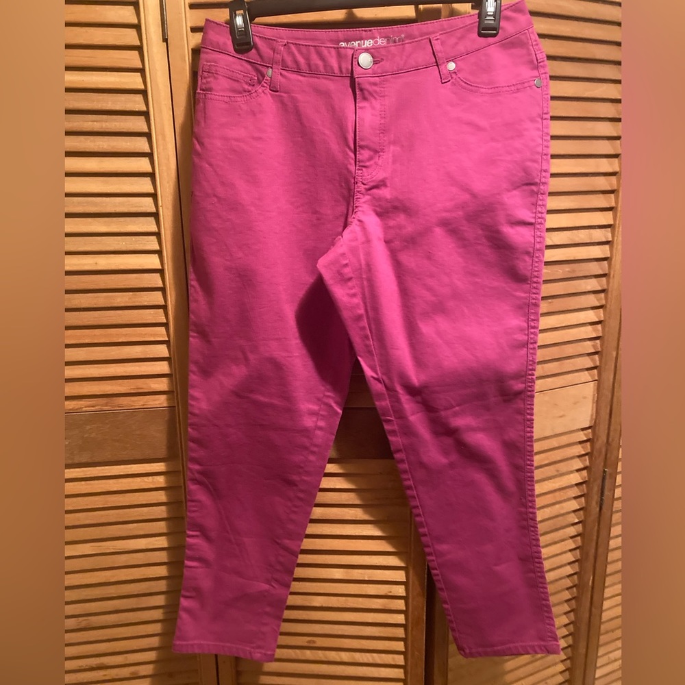 Avenue Denim Raspberry Jeans